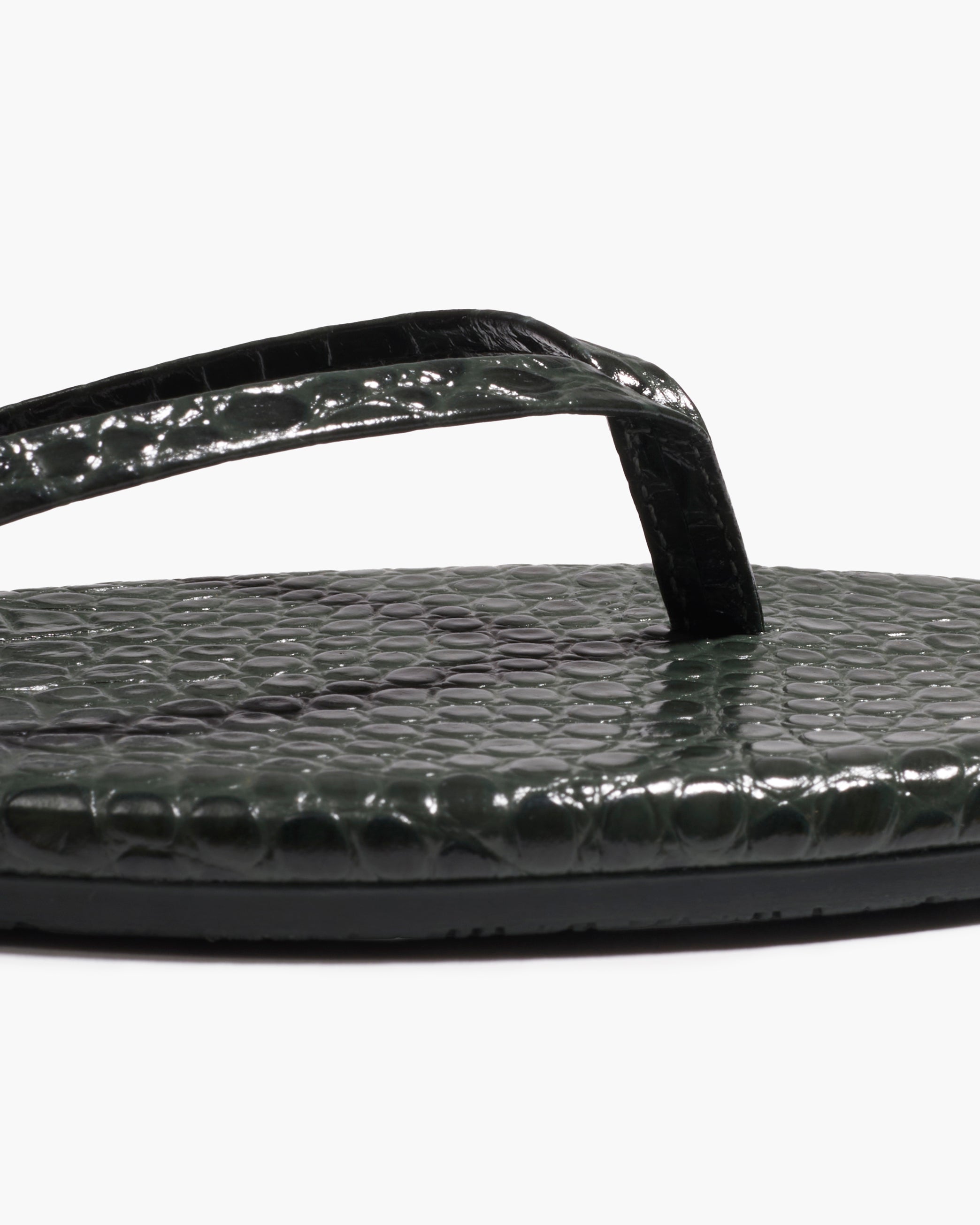 Square Toe Lily Croc - Emerald