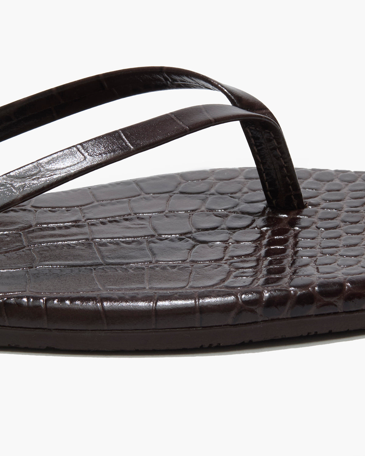 Square Toe Lily Croc - Carob