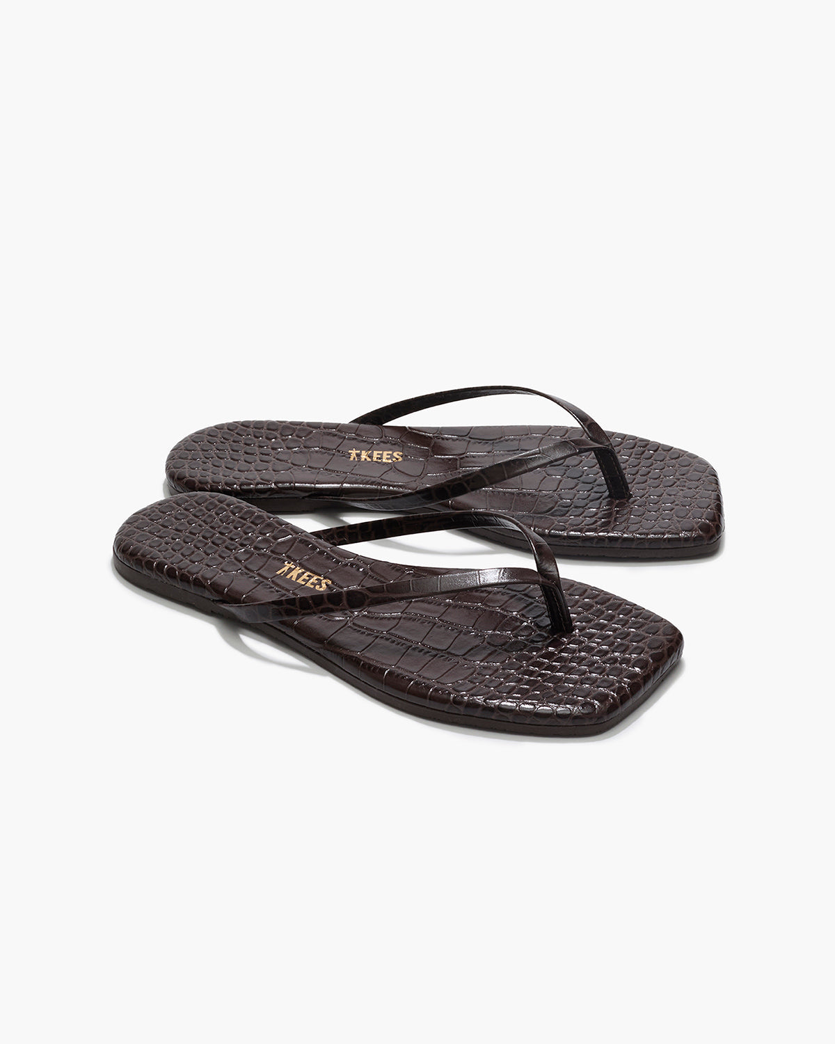 Square Toe Lily Croc - Carob